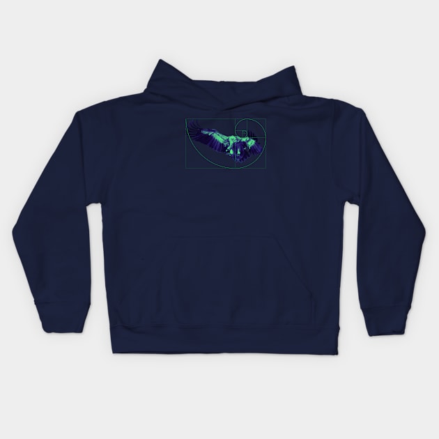 Sacred Vulture green Kids Hoodie by DrSoed